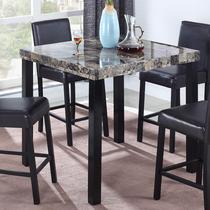 Mesa com altura de balcão Best Master Furniture Britney com tampo de mármore falso Mesa com altura de balcão Best Master Furniture Britney com tampo de mármore falso
