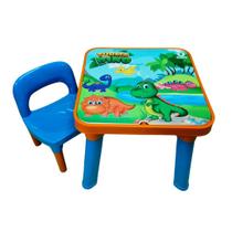 Mesa com Cadeira Organizadora com Tampo para Atividade Infantil