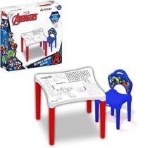 Mesa Com Cadeira Para Atividades Desenha E Apaga Avengers Mesa Com Cadeira Para Atividades Desenha E Apaga Avengers