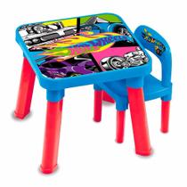Mesa com Cadeira para Atividades - Hot Wheels - Fun Divirta-se Mesa com Cadeira para Atividades - Hot Wheels - Fun Divirta-se