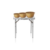 Mesa Com Dobrável Com 3 Vasos Xaxim Em Fibra Natural Mesa Com Dobrável Com 3 Vasos Xaxim Em Fibra Natural