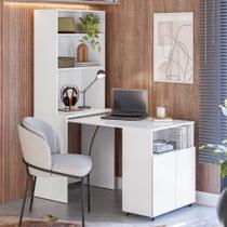 Mesa Com Estante Para Quarto Pequim Branco Mesa Com Estante Para Quarto Pequim Branco