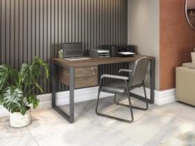 Mesa Com Gaveteiro Para Escritório 1,5m 2 Gavetas Kappesberg Cor Carvalho Mesa Com Gaveteiro Para Escritório 1,5m 2 Gavetas Kappesberg Cor Carvalho
