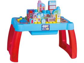 Mesa com Peças de Encaixar Infantil Didática - Cotiplás Coti Block com Acessórios