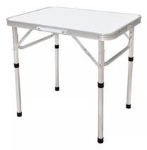 Mesa com pés Dobráveis com alça para transporte Aluminio Mdf 60x45cm Shark Blue