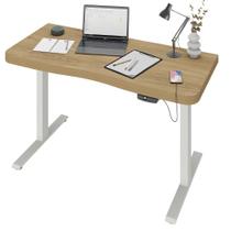Mesa com Regulagem de Altura Elétrica Para Escritório Home Office Aurum A02 Olmo - Lyam Decor