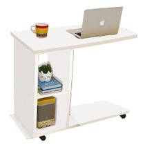 mesa com rodizio branco Hub18