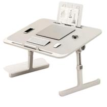 Mesa com suporte dobravel e gaveta em madeira e aluminio ajustavel articulada para notebook Mesa com suporte dobravel e gaveta em madeira e aluminio ajustavel articulada para notebook