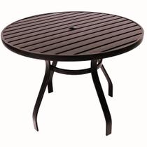 Mesa com Tampo Ripado 90cm em Aluminio Área Externa e Interna Mesa com Tampo Ripado 90cm em Aluminio Área Externa e Interna