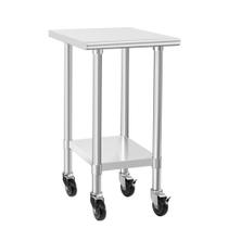 Mesa comercial HARDURA em aço inoxidável 24x24" com rodízios
