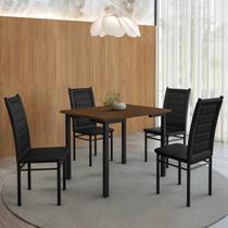 Mesa Compact 109x68 cm Tampo em Mdf com 4 Cadeiras Tokio
