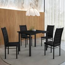 Mesa Compact 109x68cm Tampo em Mdf com 4 Cadeiras Tokio