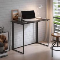 Mesa Compacta Dobrável Home Office Fit Escrivaninha Estilo Industrial