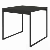 Mesa Compacta Industrial MDF com Base de Metalon Preto 4 Lugares para Sala de Jantar Cozinha Maclavi