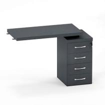 Mesa Complemento Com Pé Gaveteiro 04 Gavetas PE 40 Pandin Grafito Mesa Complemento Com Pé Gaveteiro 04 Gavetas PE 40 Pandin Grafito
