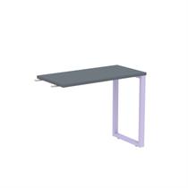 Mesa Complemento Mcp90/45p25tub 90cm Industrial Grafito E Lilas Mesa Complemento Mcp90/45p25tub 90cm Industrial Grafito E Lilas