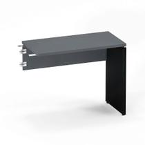 Mesa Complemento Pé Painel P25 Pandin 90,0 CM Grafito e Preto