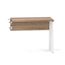 Mesa Complemento Pé Painel P25 Pandin 90,0 CM Noce Naturale e Branco