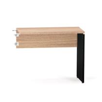 Mesa Complemento Pé Painel P25 Pandin 90,0 CM Noce Naturale e Preto