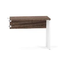 Mesa Complemento Pé Painel P25 Pandin 90,0 CM Walnut e Branco