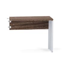 Mesa Complemento Pé Painel P25 Pandin 90,0 CM Walnut e Cinza