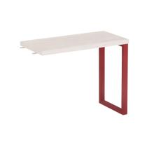 Mesa Complemento Tubolar PE 40 Pandin 90 Cm Casablanca e Vermelho