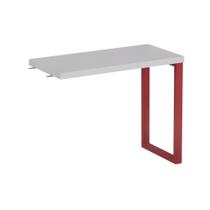 Mesa Complemento Tubolar PE 40 Pandin 90 Cm Cinza e Vermelho