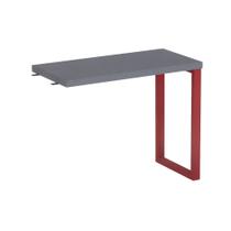 Mesa Complemento Tubolar PE 40 Pandin 90 Cm Grafito e Vermelho Mesa Complemento Tubolar PE 40 Pandin 90 Cm Grafito e Vermelho