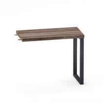 Mesa Complemento Tubolar PE 40 Pandin 90 Cm Walnut e Grafito Mesa Complemento Tubolar PE 40 Pandin 90 Cm Walnut e Grafito
