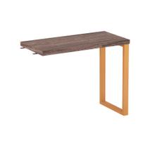 Mesa Complemento Tubolar PE 40 Pandin 90 Cm Walnut e Laranja Mesa Complemento Tubolar PE 40 Pandin 90 Cm Walnut e Laranja