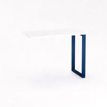 Mesa Complemento Tubular P25 Pandin 90 CM Branco e Azul Del Rey