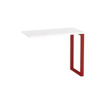 Mesa Complemento Tubular P25 Pandin 90 CM Branco e Vermelho