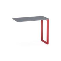 Mesa Complemento Tubular P25 Pandin 90 CM Grafito e Vermelho