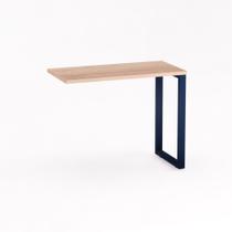 Mesa Complemento Tubular P25 Pandin 90 CM Noce Naturale e Azul Del Rey