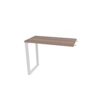 Mesa Complemento Tubular P25 Pandin 90 CM Noce Naturale e Branco Mesa Complemento Tubular P25 Pandin 90 CM Noce Naturale e Branco