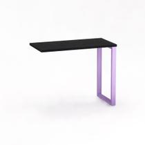 Mesa Complemento Tubular P25 Pandin 90 CM Preto e Lilas