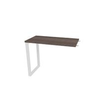 Mesa Complemento Tubular P25 Pandin 90 CM Walnut e Branco Mesa Complemento Tubular P25 Pandin 90 CM Walnut e Branco