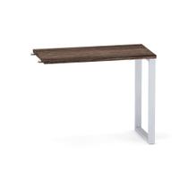Mesa Complemento Tubular P25 Pandin 90 CM Walnut e Cinza Mesa Complemento Tubular P25 Pandin 90 CM Walnut e Cinza
