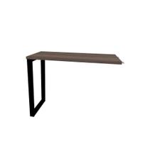 Mesa Complemento Tubular P25 Pandin 90 CM Walnut e Preto Mesa Complemento Tubular P25 Pandin 90 CM Walnut e Preto