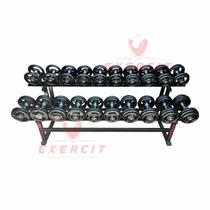 Mesa Completa de Dumbbells Exercit - Pares 12kg à 30kg