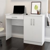 Mesa Computador com Portas e Gavetas Space Branco - Patrimar