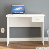 Mesa Computador De Escritório Resende 90cm 1 Gaveta - Branco