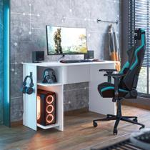 Mesa Computador Gamer 3875 Com Suporte Fone de Ouvido Cor Branco Mesa Computador Gamer 3875 Com Suporte Fone de Ouvido Cor Branco