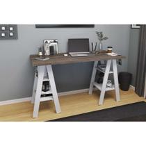 Mesa Computador MB 1034 Rustico/Branco - Movelbento