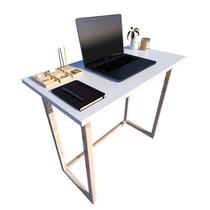 Mesa Computador Notebook Escrivaninha Home Office Moderno Branco