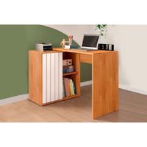 Mesa Computador Tech c/ 1 Porta de Correr Freijo/Off White - Caemmun