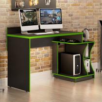 Mesa computador valdemoveis gamer preto/verde Mesa computador valdemoveis gamer preto/verde