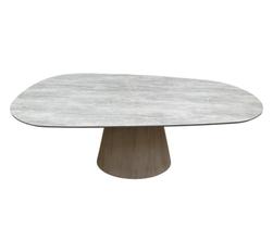 Mesa Cone Organica 220x120cm cimento queimado
