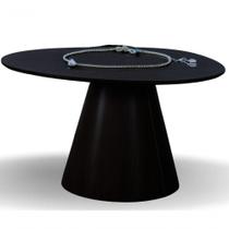 Mesa Cone Redonda Orgânica Em ébano 110cm