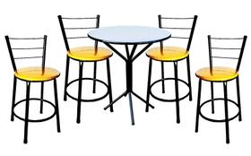 Mesa Conj. Bistrô 04 Banquetas Baixa Pintada